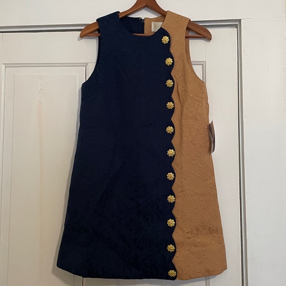 New Mestiza Etta Mini Dress size 6 in Navy/ Tan - Picture 6 of 17